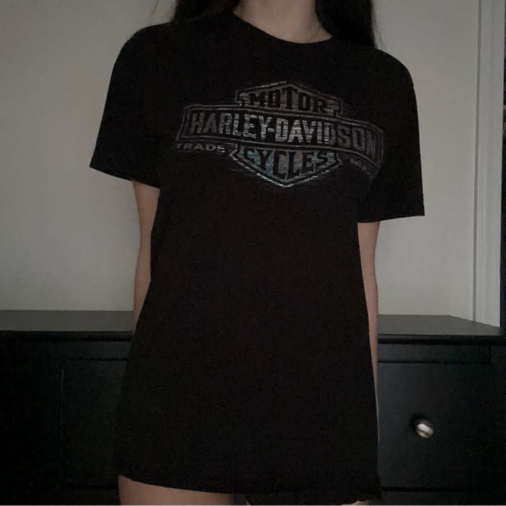 Harley-Davidson Black and Orange Tee